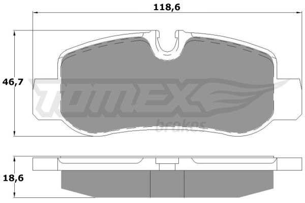 TOMEX BRAKES Bremžu uzliku kompl., Disku bremzes TX 17-81